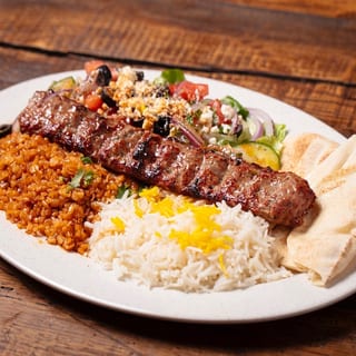 #6) Beef Koobideh Plate