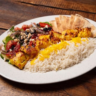 #2) Chicken Breast Kebab Plate