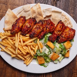 #4) Chicken Wings Kebab Plate